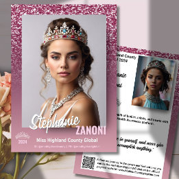 Tarjeta de Autógrafo de Concurso Raspberry Sparkle