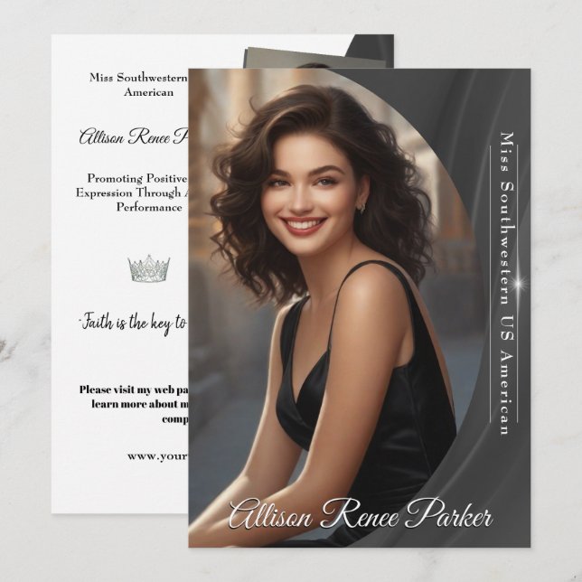 Tarjeta de Autografo de pizarra para los participa (Anverso / Reverso)