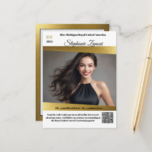 Tarjeta de Autógrafo de Promoción de Certamen con
