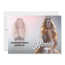 Tarjeta de autógrafo para concurso con doble foto