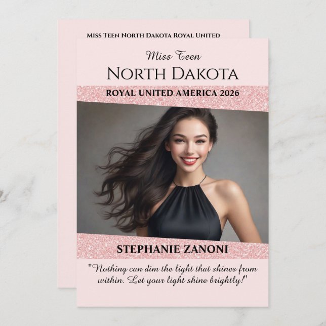 Tarjeta de Autografo para Pagantes | Rosa Purpurin (Anverso / Reverso)