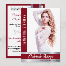 Tarjeta de Autógrafo Red Shine para Certámenes