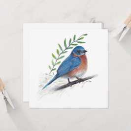 Tarjeta de ave azul