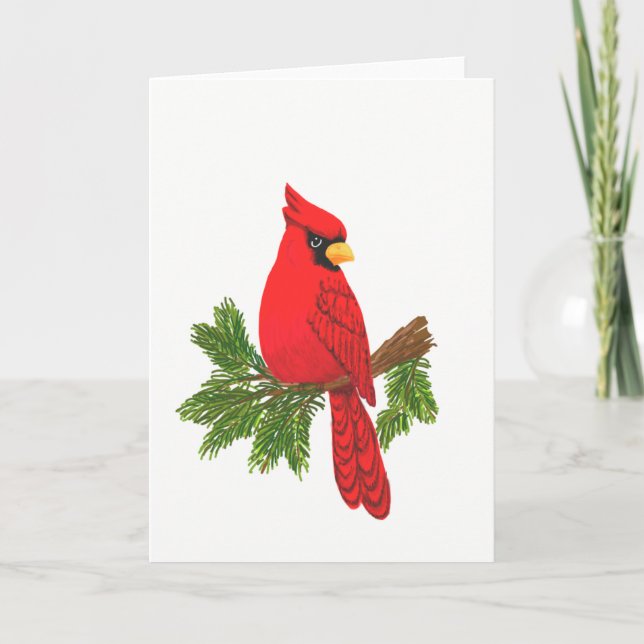 Tarjeta de ave cardinal (Anverso)