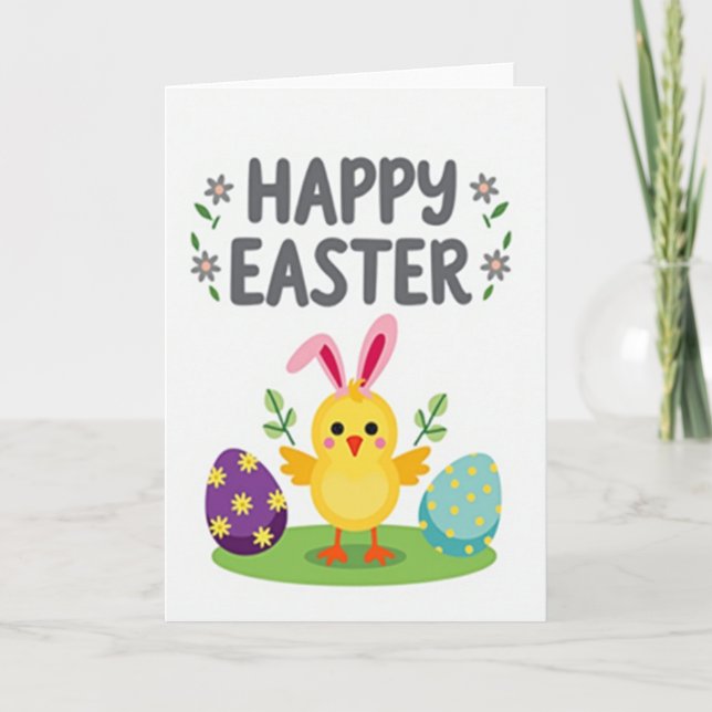 Tarjeta de ave de primavera alegre (Anverso)