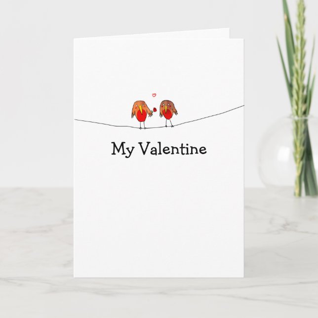 Tarjeta de ave de San Valentín (Anverso)