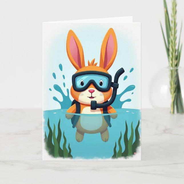 Tarjeta de aventura de amigo acuático (Anverso)