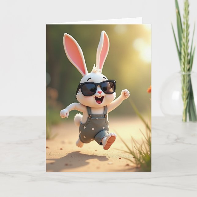 Tarjeta de Aventura de Conejo Feliz (Anverso)