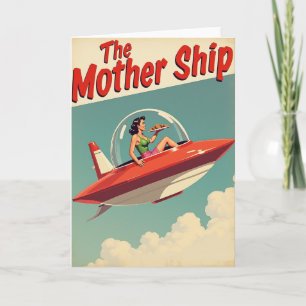 Tarjeta de Aventura de la Nave Nodriza Retro