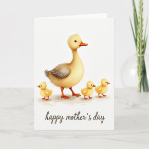 Tarjeta de Aves Acuáticas del Día de las Madres Am