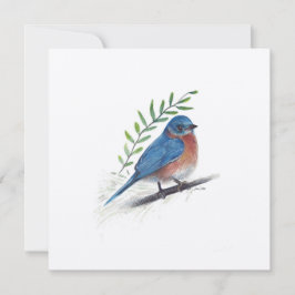 Tarjeta de aves de arte de Bluebird