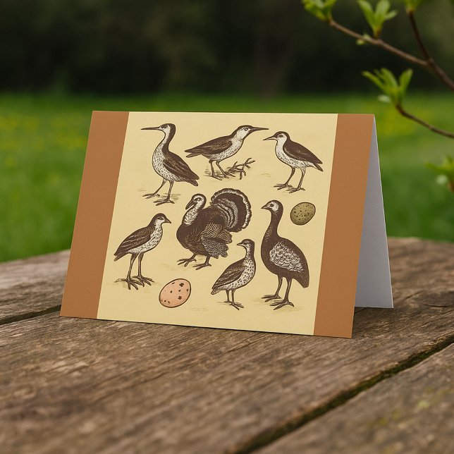 Tarjeta de Aves de Estilo Vintage (Subido por el creador)