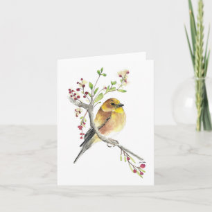 Tarjeta de aves estadounidenses Goldfinch