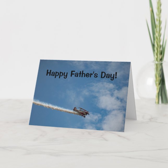 Tarjeta de avión para el día del padre (Anverso)