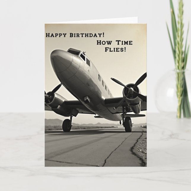 Tarjeta de Avión Vintage Atemporal (Anverso)