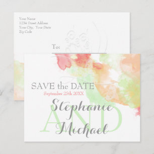Tarjeta de aviso de agua Butterfly Rainbow Sherbet