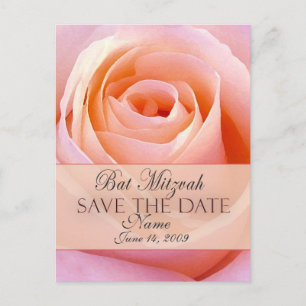 Tarjeta de aviso de Bat Mitzvah personalizable