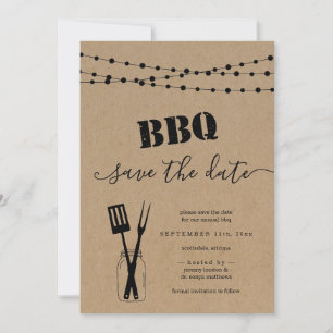 Tarjeta de aviso de BBQ