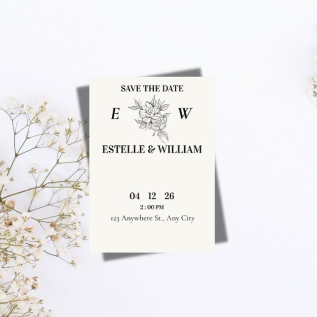 Tarjeta de aviso de boda Art Deco (Subido por el creador)