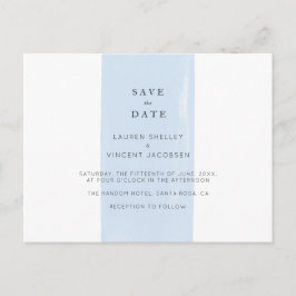 Tarjeta de aviso de boda con acuarela simple