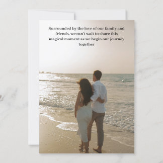 Tarjeta de aviso de boda rústica de interior