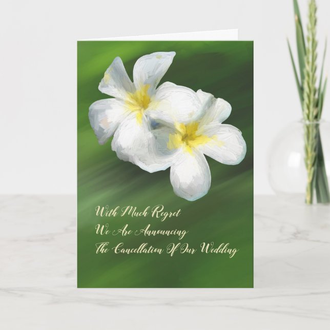 Tarjeta de aviso de cancelación de boda Frangapang (Anverso)