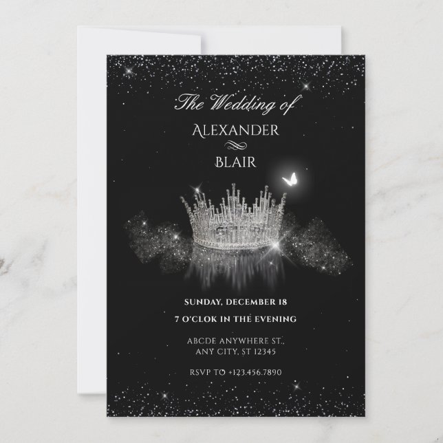 Tarjeta de aviso de Crystal Crown Queen Flat (Anverso)