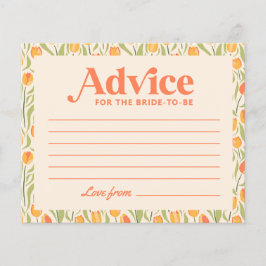 Tarjeta de aviso de ducha de novia floral retro vi