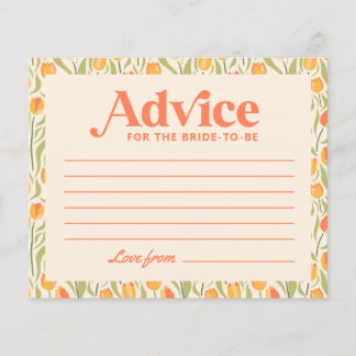 Tarjeta de aviso de ducha de novia floral retro vi