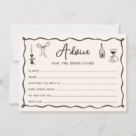 Tarjeta de aviso de ducha de novia italiana con ma