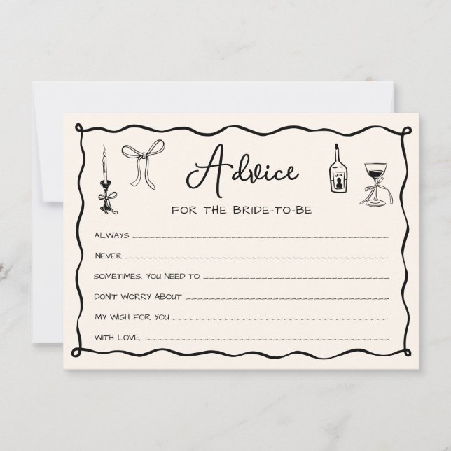 Tarjeta de aviso de ducha de novia italiana con ma (Anverso)