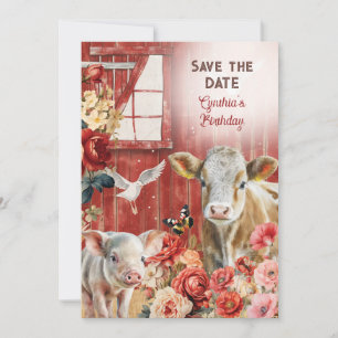 Tarjeta de aviso de Farmland Chic