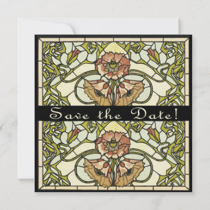 Tarjeta de aviso de fecha de Art Deco personalizab