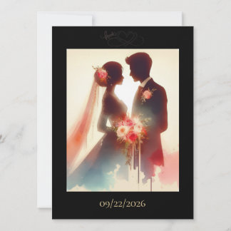 Tarjeta de aviso de fecha de boda para guardar Lov