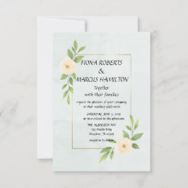 Tarjeta de aviso de fecha de boda rústica minimali