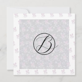 Tarjeta de aviso de fecha de Coquette rosa pálido