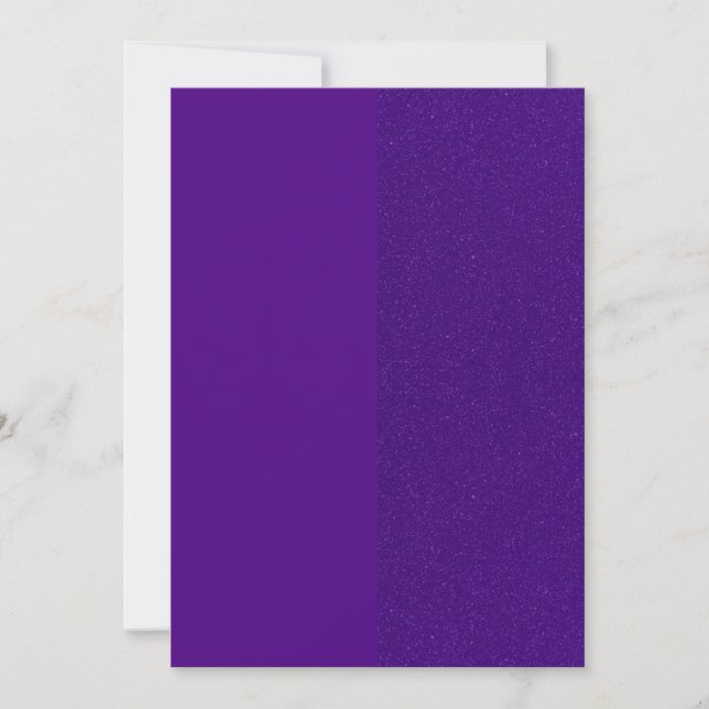 Tarjeta de aviso de fecha de Morado Real Brillo Pl (Anverso)