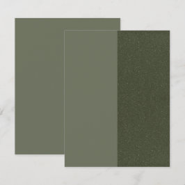 Tarjeta de aviso de fecha de musgo verde con textu