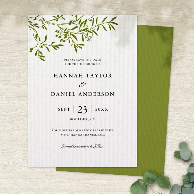 Tarjeta de aviso de fecha de Rama de Olivo (Subido por el creador)