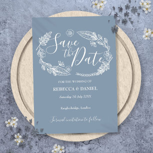 Tarjeta de aviso de fecha de rustic country floral