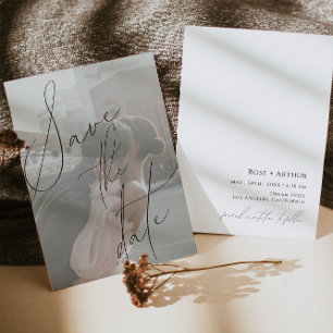 Tarjeta de aviso de fecha de salvado con guion min