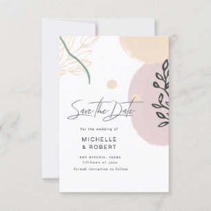 Tarjeta de aviso de Fields of Dreams Blush moderna