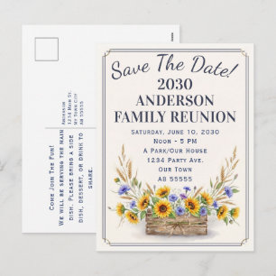 Tarjeta de aviso de reunión familiar de la familia