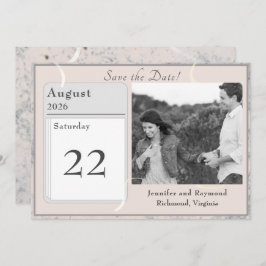 Tarjeta de aviso de salvación plana jaspeada rosa 