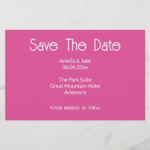 Tarjeta de aviso previa de boda floral rosa bonito