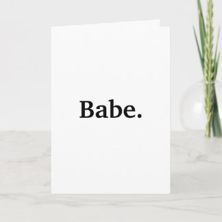 Tarjeta de Babe te amo simple y sencilla
