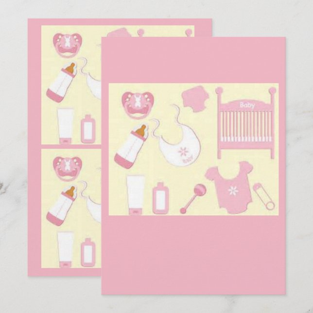 tarjeta de baby shower (Anverso / Reverso)