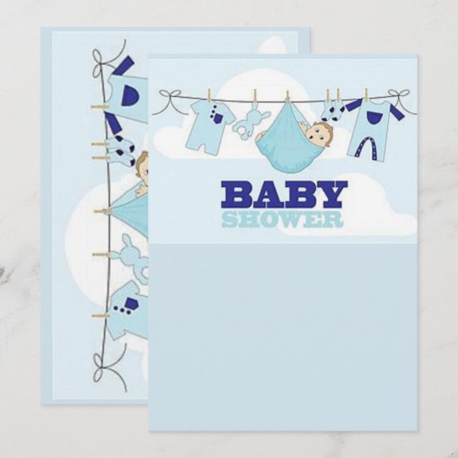 tarjeta de baby shower (Anverso / Reverso)