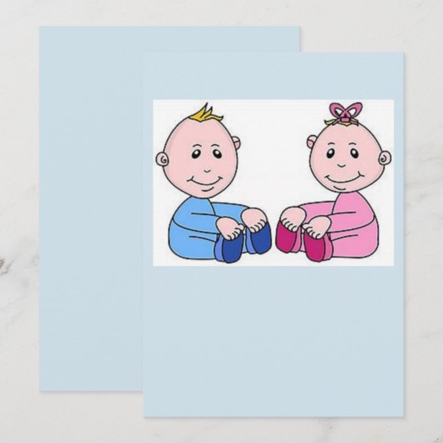 tarjeta de baby shower (Anverso / Reverso)