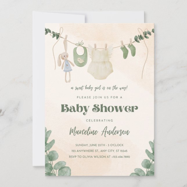Tarjeta de Baby Shower (Anverso)